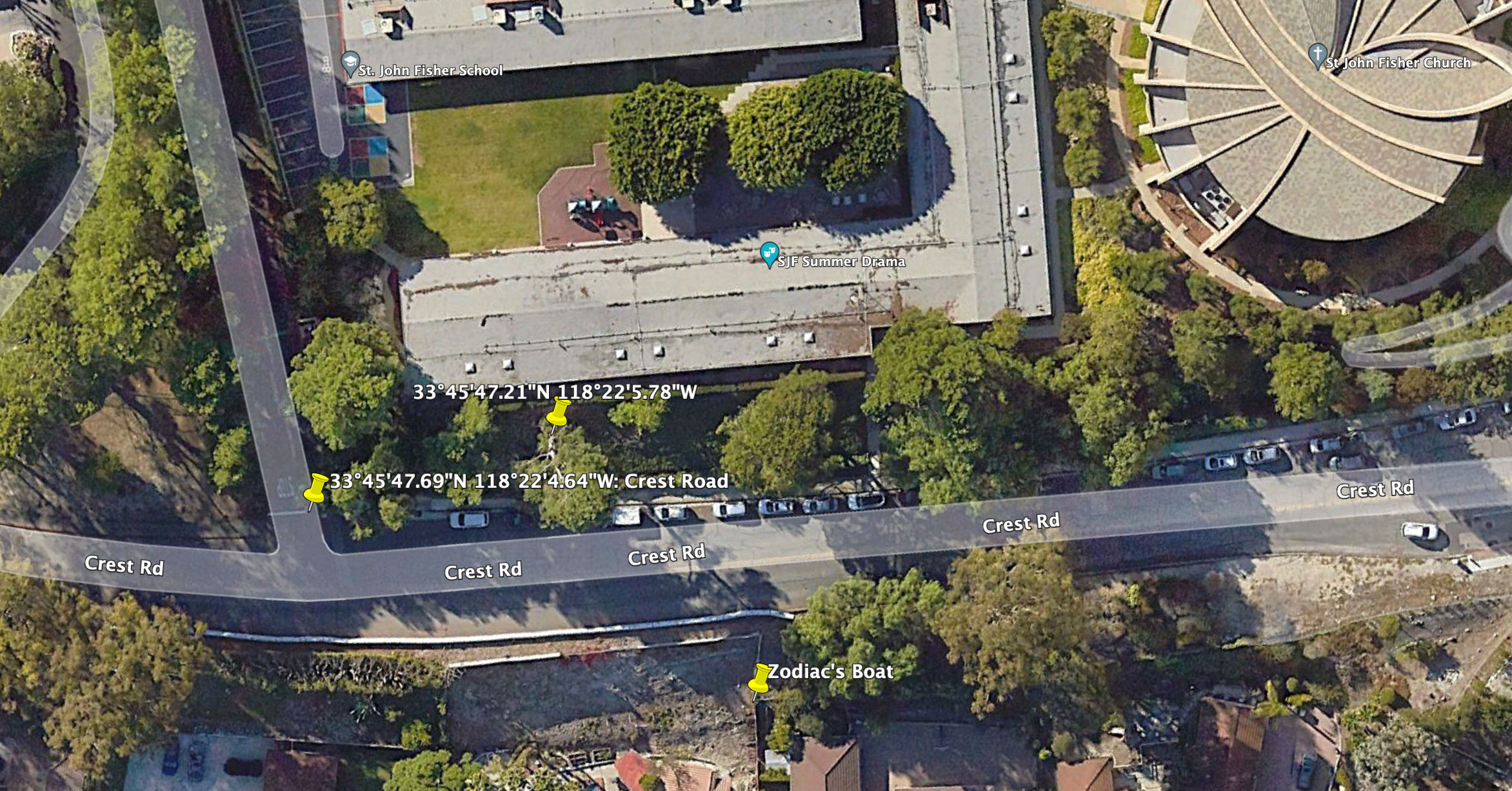 Strategic Planning Assumption: The Zodiac had a boat docked at his church. (Probability .76)