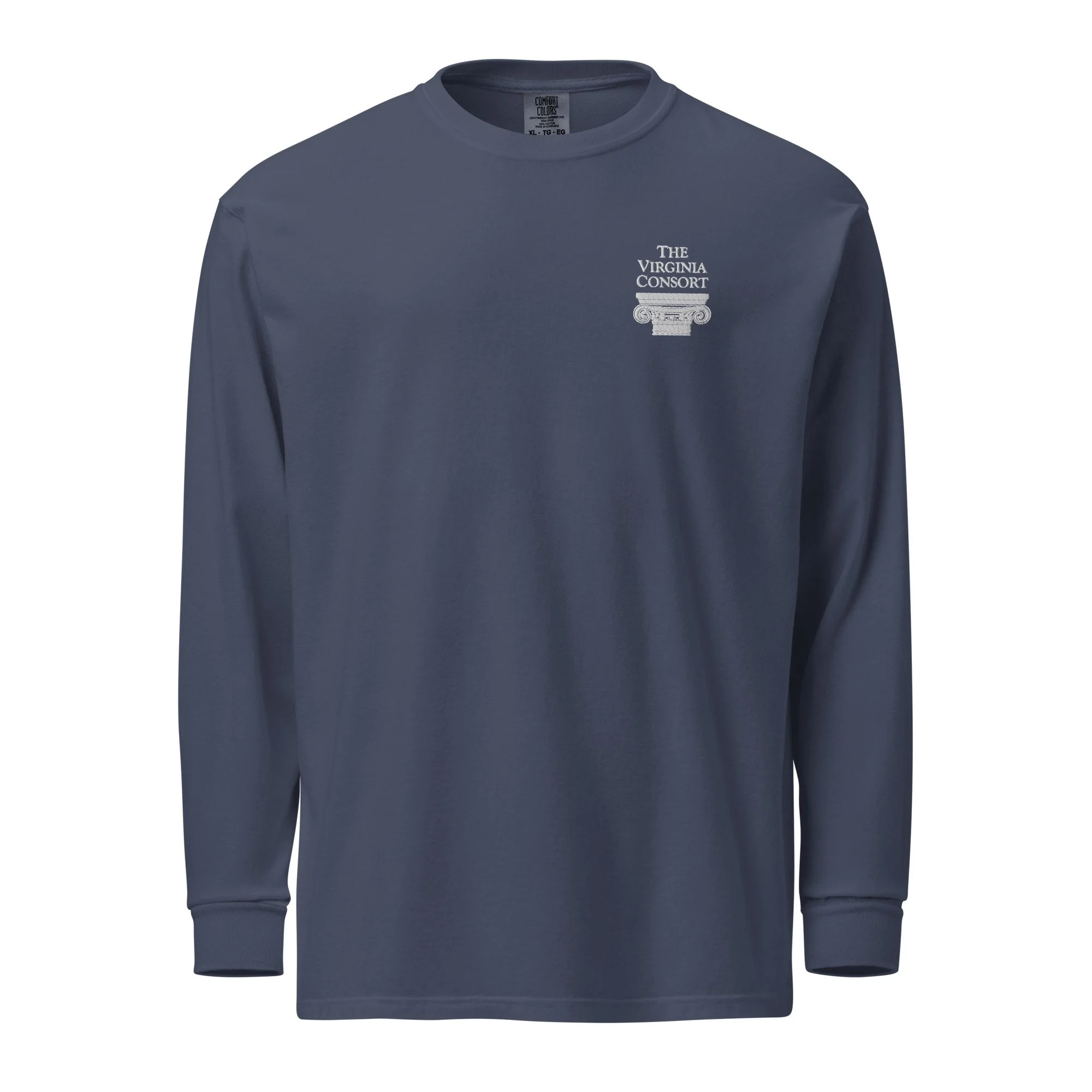 Long-sleeve Comfort Colors T-Shirt with Embroidered Logo