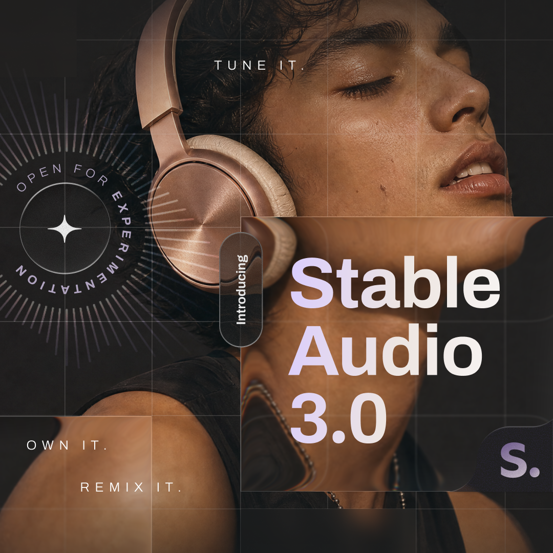 Meet Stable Audio 3.0, the model family built for artistic experimentation with open-weight models