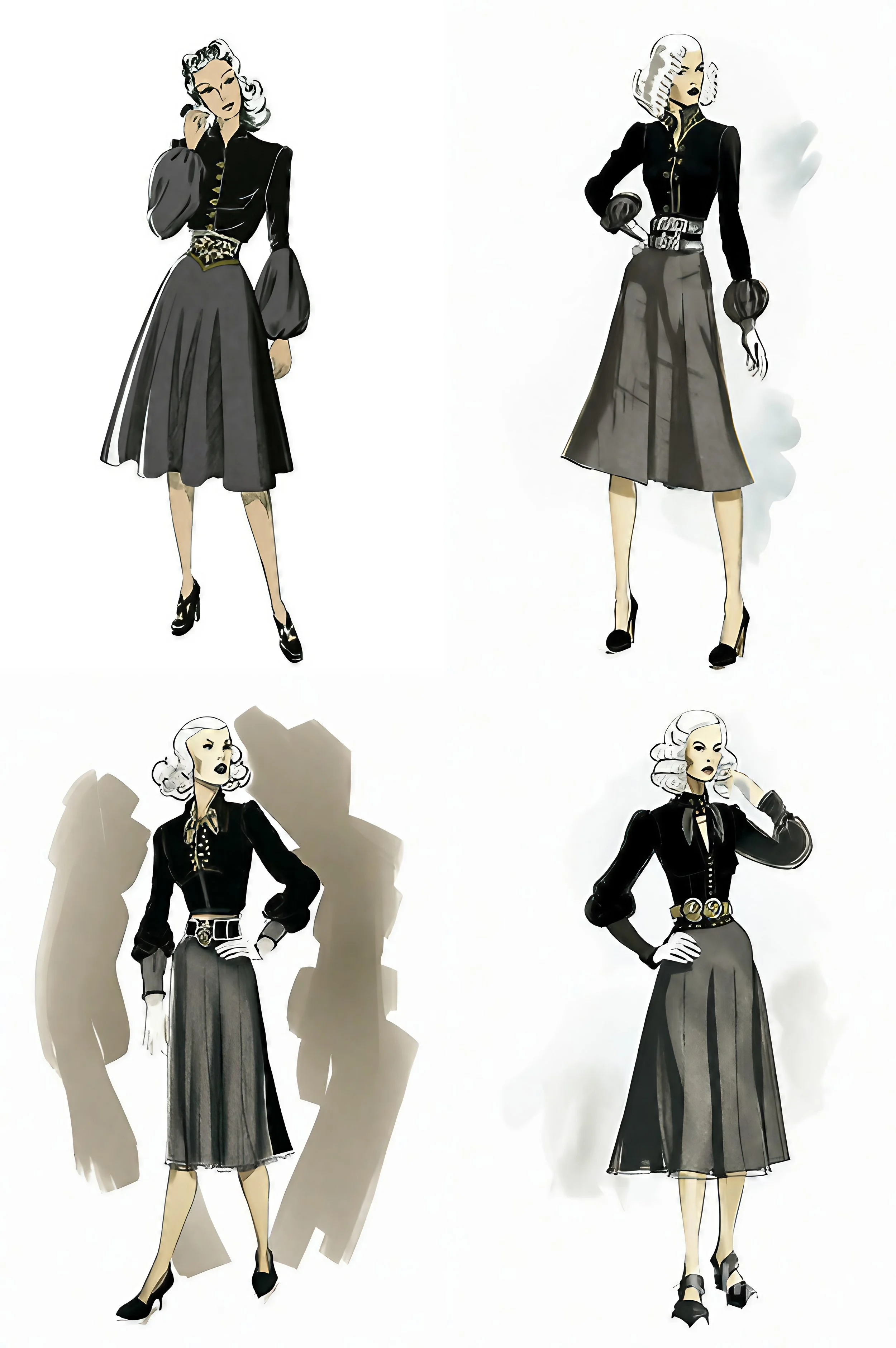 Вариации модного эскиза, созданные Clipdrop Reimagine XL