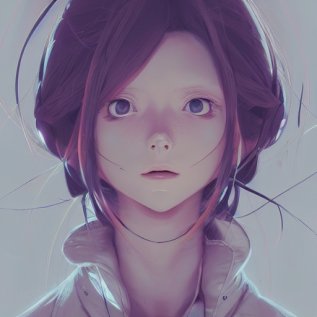 Early Stable Diffusion portrait example.