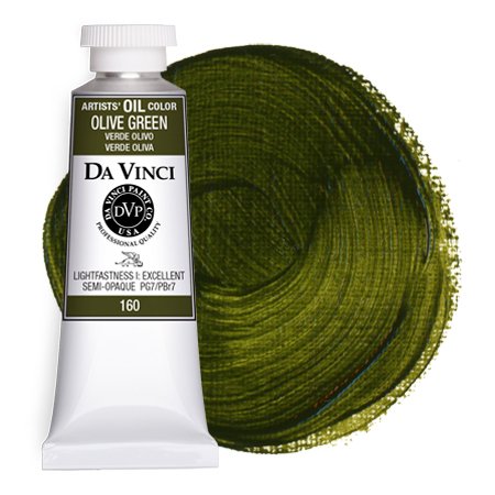 Da Vinci Olive Green artist oil paint