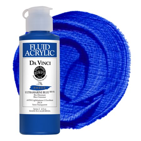 Da Vinci Ultramarine Blue Artist Fluid Acrylic Paint