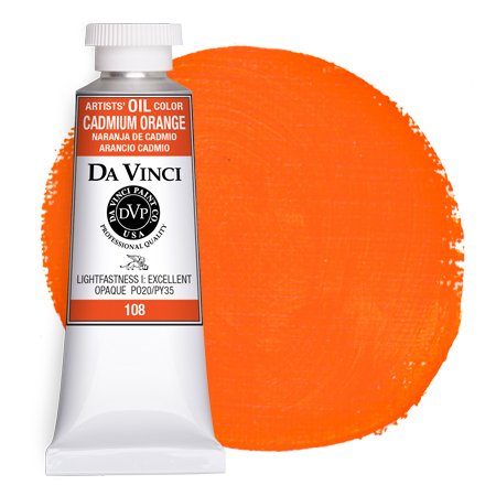 Da Vinci Cadmium Orange Artist Oil Paint