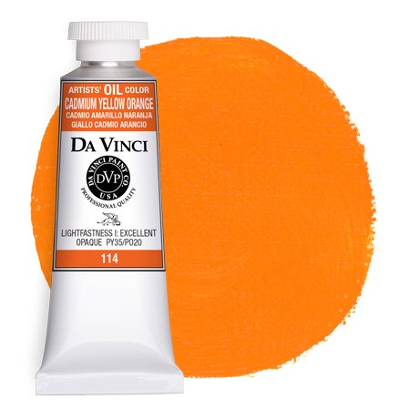 Da Vinci Cadmium Yellow Orange Artist Oil Paint