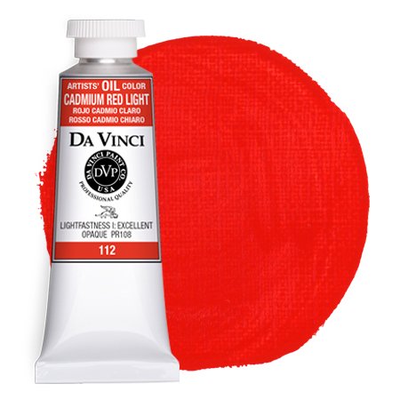 Da Vinci Cadmium Red Light Artist Oil Paint