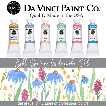 Da Vinci Paints 6-Color Light Spring Watercolor Set