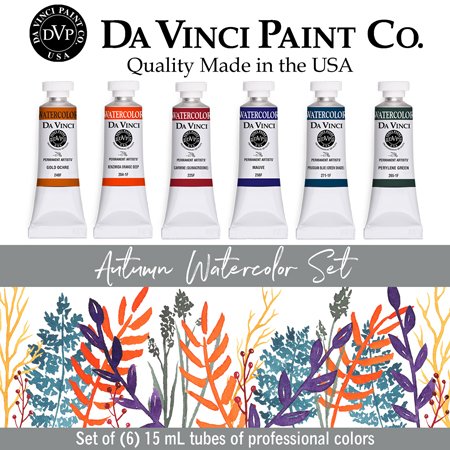 Da Vinci Paints 6-Color Autumn Watercolor Set