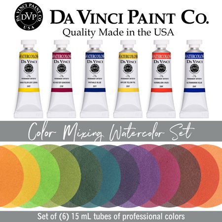 Da Vinci Paints 6-Color Mixing Watercolor Set