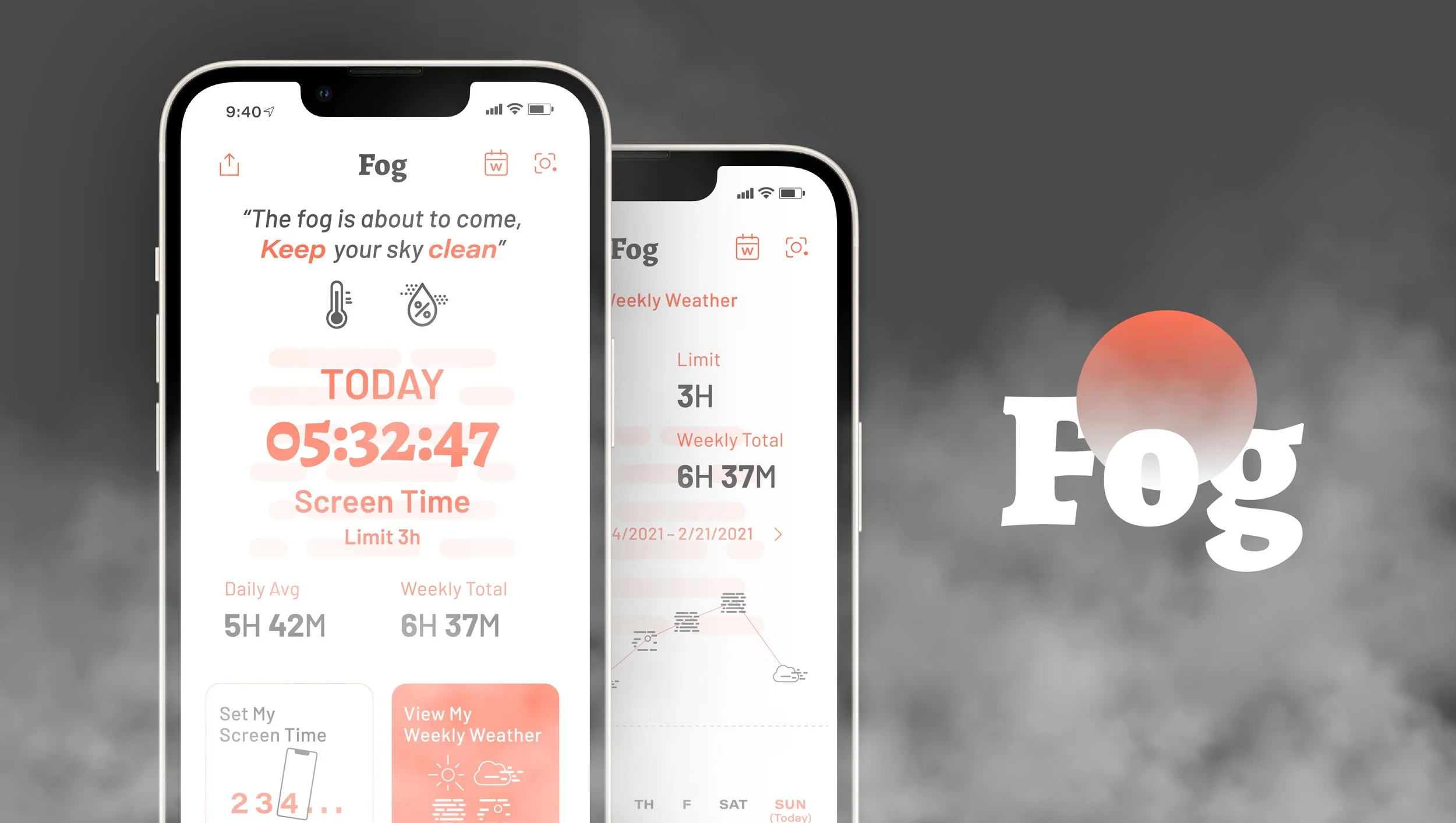 Fog: A digital wellbeing app helping users build healthier relationships with technology