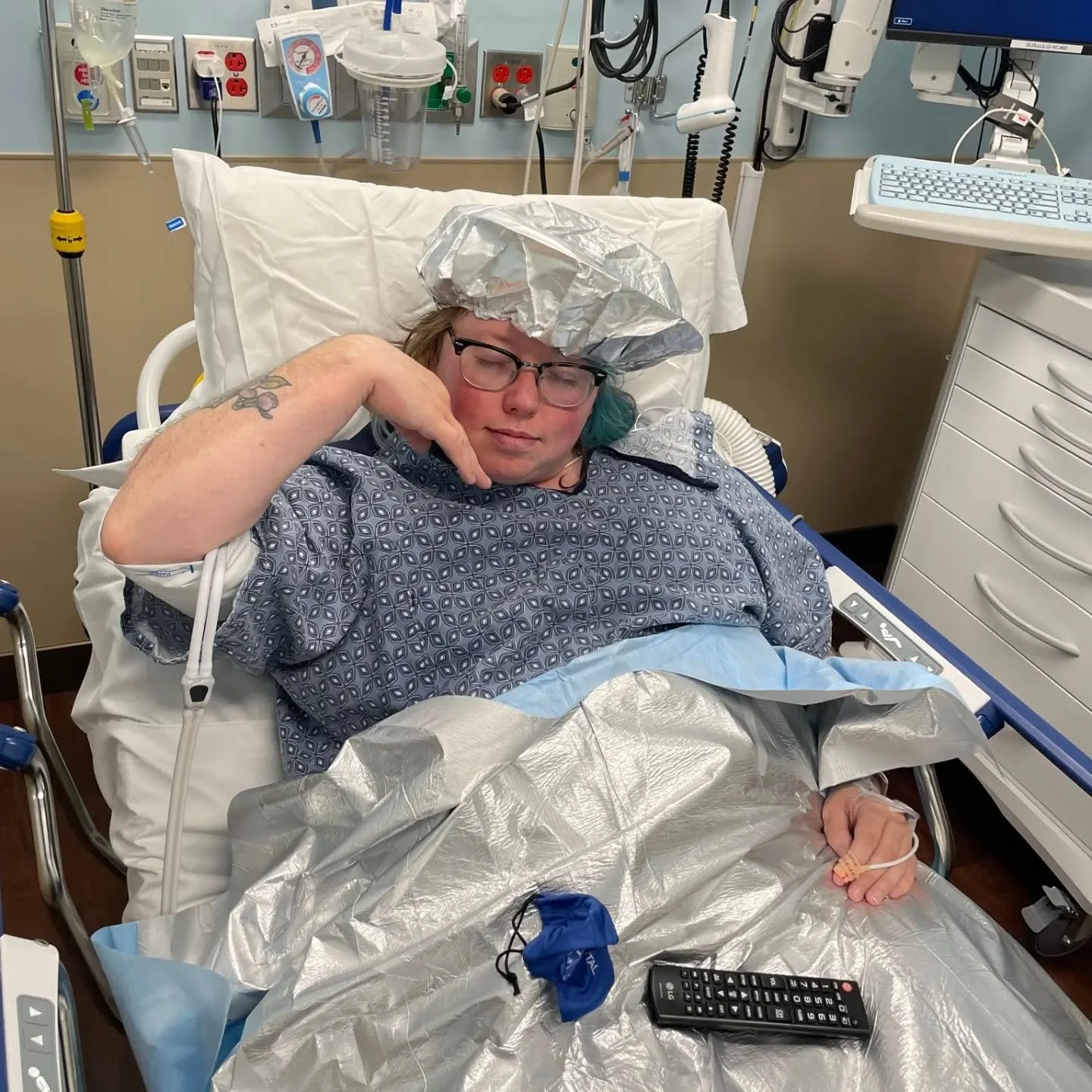 Very cutesy. Very demure. Very full of painkillers.

Surgery went well!! Sloane Jaron Bates , absolute dreamboat that they are, had been taking good care of me. The staff at Northside Cherokee were INCREDIBLE and my surgeon Dr Pombo was so nice. I fe