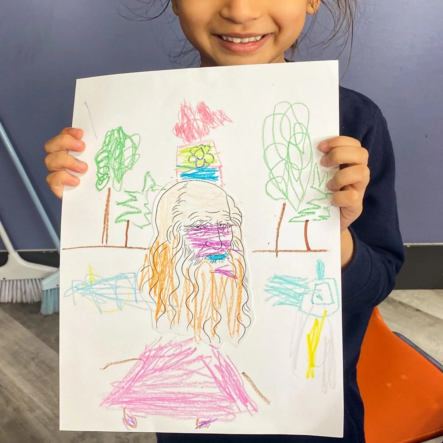 Learning about the world of Leonardo Da Vinci #artteacherlife #kidsart #teacher #teacherlife🍎 #arthistorystudent