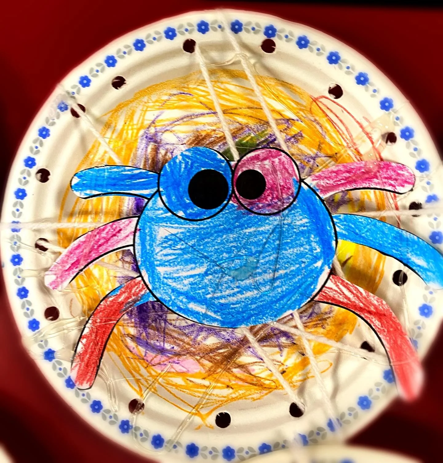 3 year old JK beautiful spider web and spider 🕷️- so proud of my JK kids #proudteachermoment #kidsart #liveart #loveart #kindergarten #teacherlife