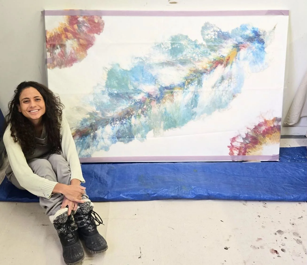 The process is always a challenge but the result makes you happy #artist #happyness #lifeisgood #creativelife #artgallery