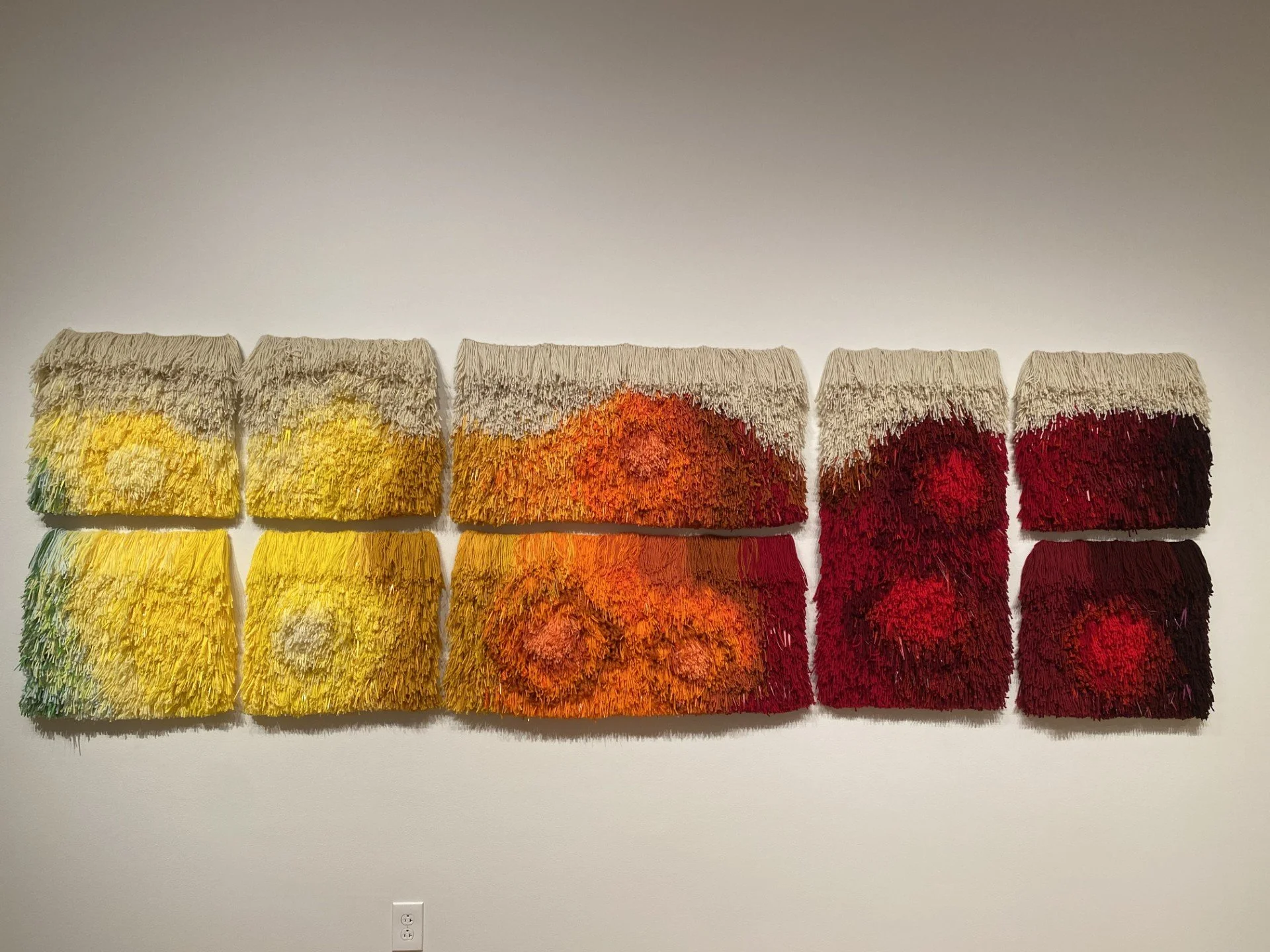 Abstract (Yellow, Orange, Red) | 36"x117" | Mixed Media