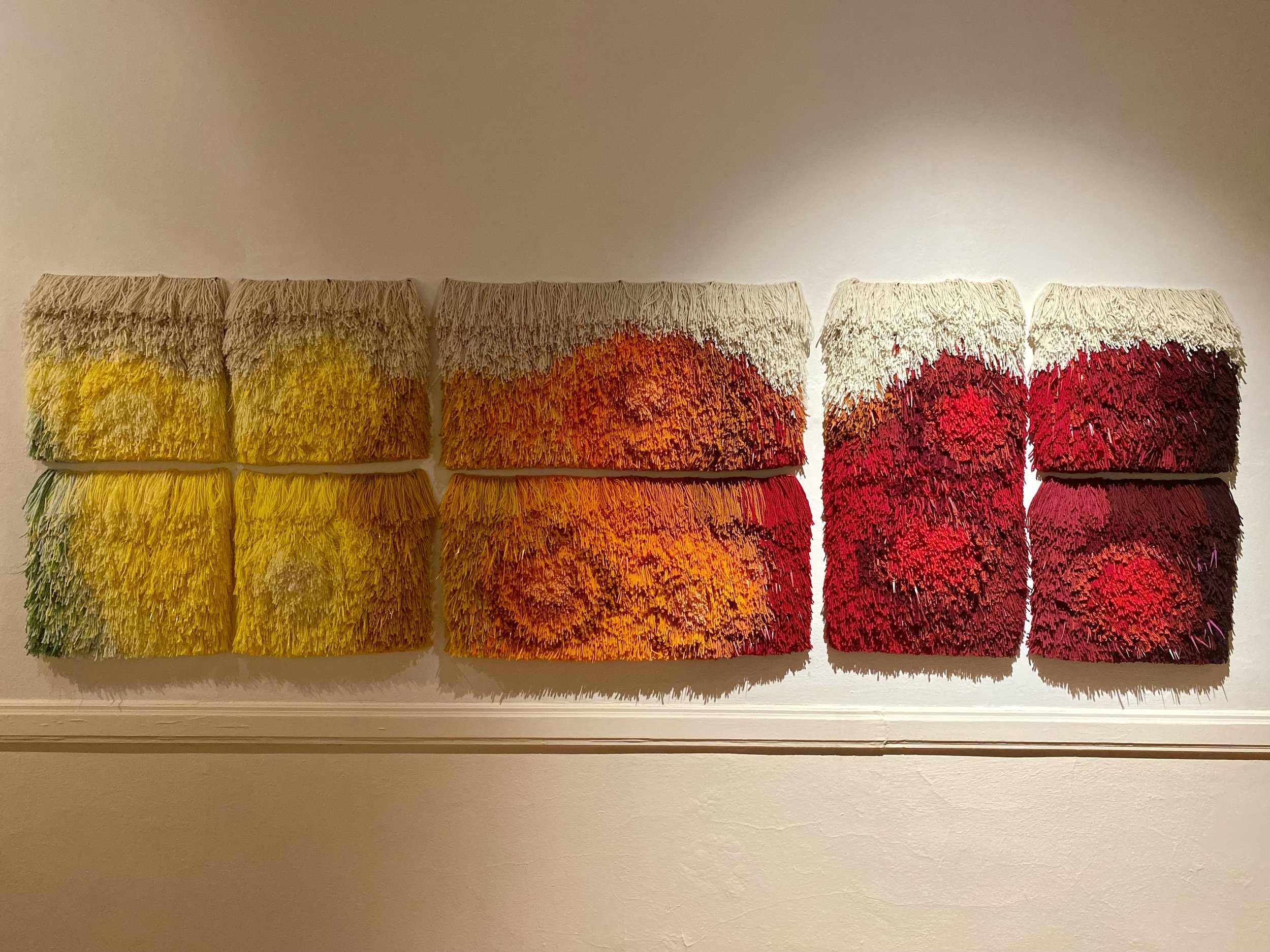 Abstract (Yellow, Orange, Red) | Mixed Media | 36"x117" | 2024