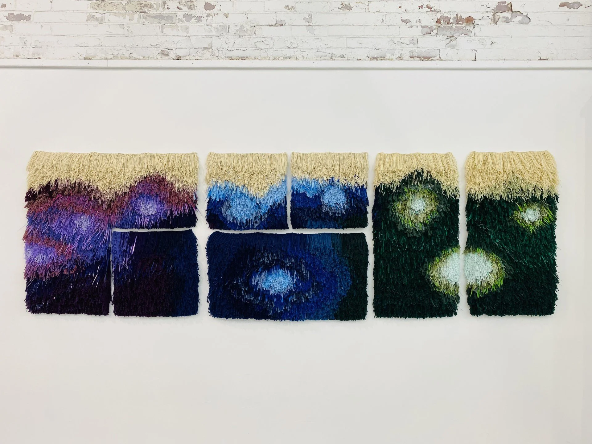 Abstract (Purple, Blue, Green) | 36"x117" | Mixed Media