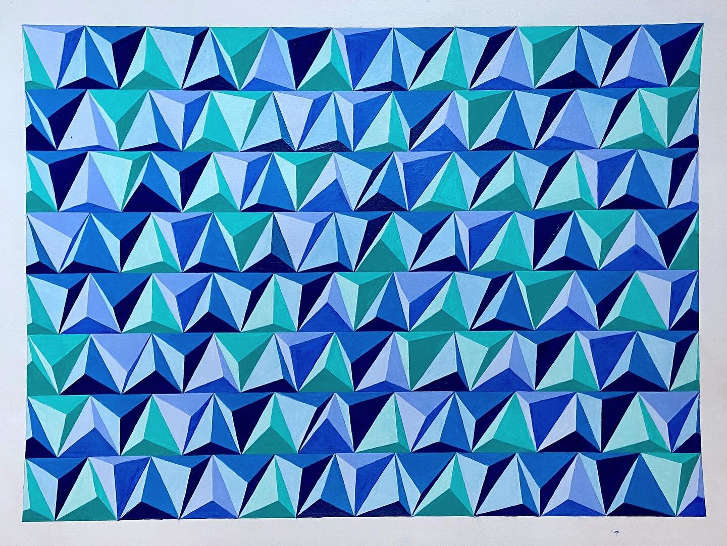 From 3 years ago today!
One of the first painting experiments that I started exploring patterning more intently.

#art #artwork #abstract #abstractart #abstractpainting #pattern #patterndesign #patternpainting #geometric #geometricpattern #geometricp