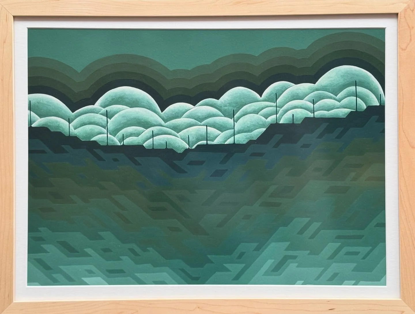 Just got around to framing this piece from a couple months back 🙂. 
DM if you're interested. 

Green Land
Acrylic on Paper
19&rdquo; x 25&rdquo;
Frame from @levelframes 

#artwork #acrylicpainting #landscape #painting #monochromatic #greenland #abst