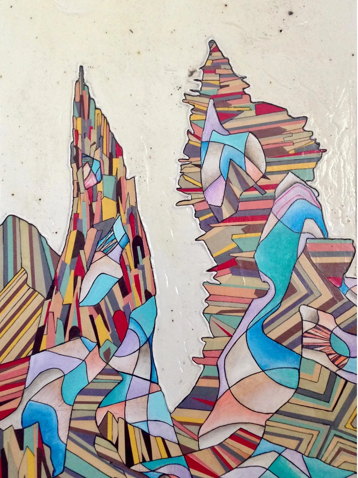 Throwback piece from 10 years ago today!
Based on a visit to the Tetons in a former life.
Still one of my fave experimental paintings!

Acrylic, construction paper, caulking, and dirt on Canvas.
#artwork #painting #tetons #acrylic #constructionpaper 