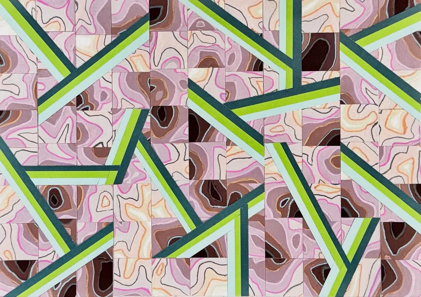 Another couple of small paper collages made from dividing up an older painting and adding some paper patterning (swipe through).
#abstract #paper #collage #painting #remix #milanjilkaart