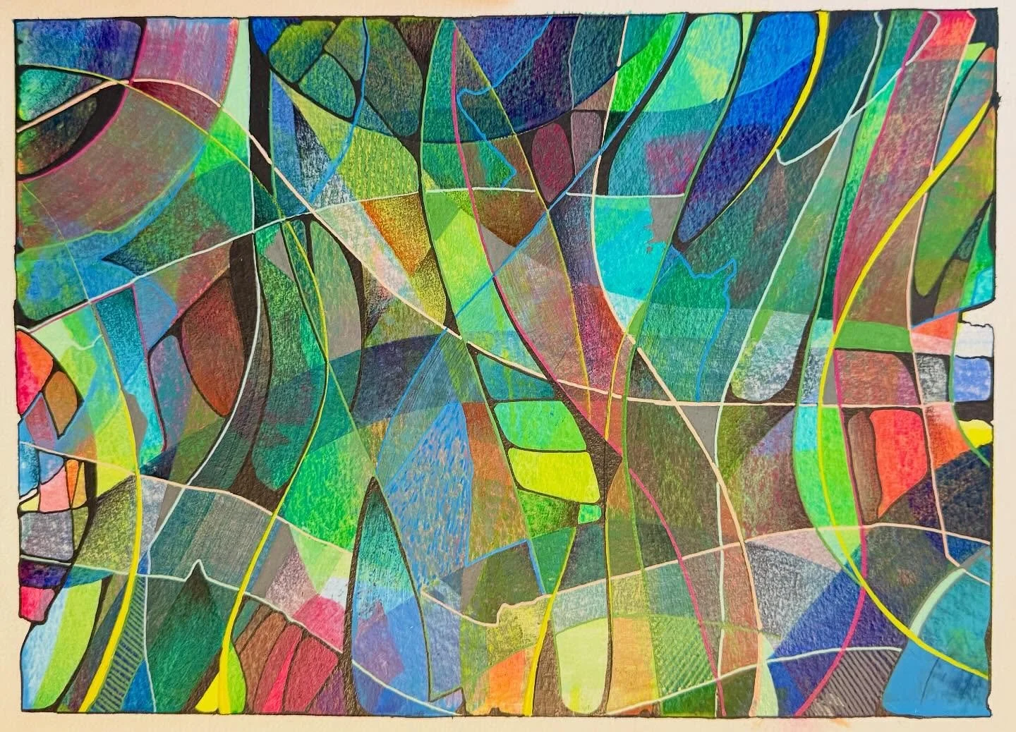 Another small and quick experiment in painting.
9&rdquo;x12&rdquo; - Acrylic &amp; Colored Pencils on Paper

#artwork #acrylic #coloredpencil #painting #onpaper #experiment #milanjilkaart