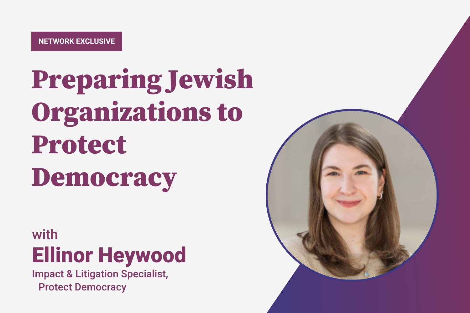 Preparing Jewish Organizations to Protect Democracy