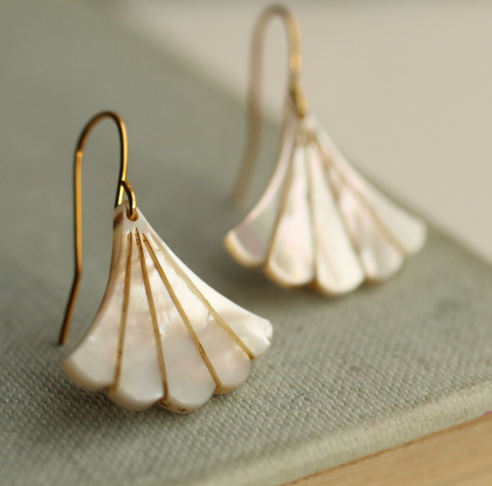 Mother of Pearl Earrings for the Bridesmaids