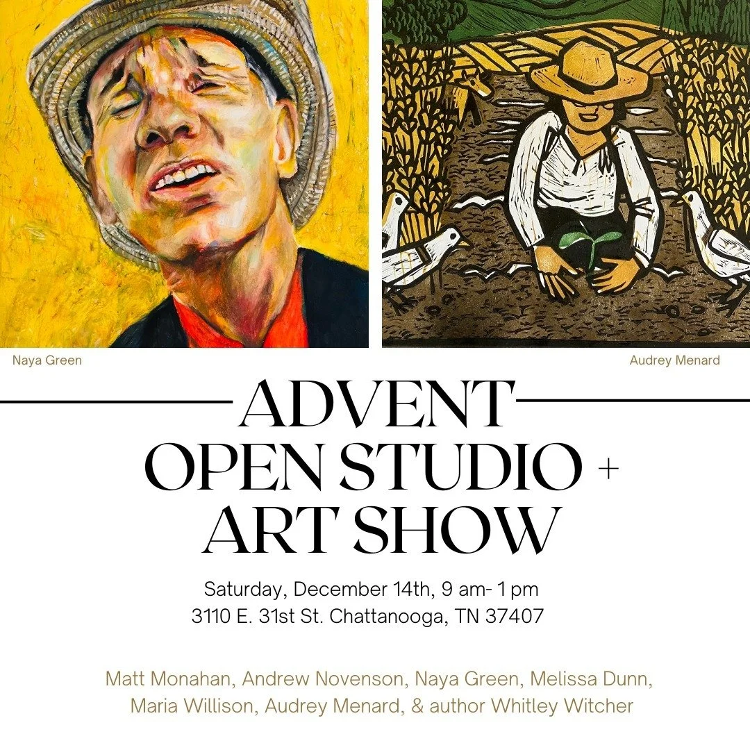 Hey y'all. I'm having another Open Studio + House Show with friends, and I would love to have you join us.

My hope is for a slow morning with cocoa and community, with art for show and art for sale, and time to meet and talk with and support these w