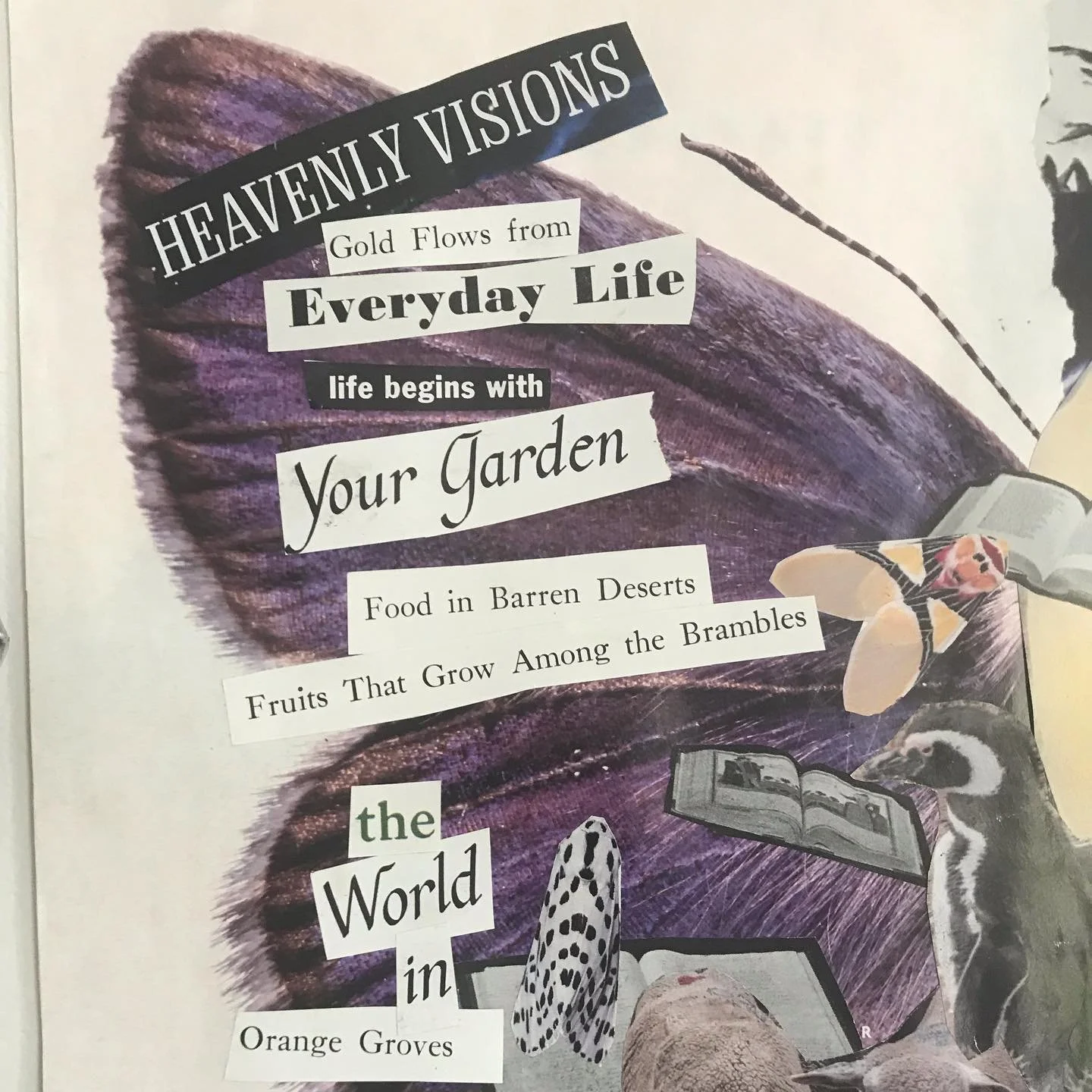 Hey y&rsquo;all! Up in Urbana, Illinois and headed to Novelty Collectives&rsquo; Audiofeed! Who&rsquo;s here? Come play collage poetry with me! (This one&rsquo;s from a poetry sesh with Bekah Mason from my first round with The Artists Way.)

Out here