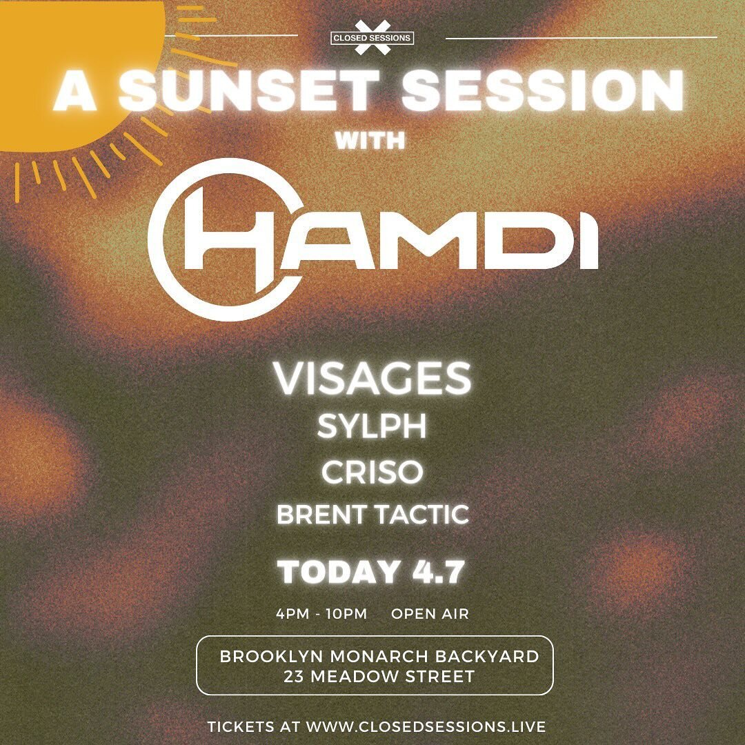 Today&rsquo;s Secret Headliner is the legend HAMDI   Less than 40 tickets remaining - get em&rsquo; while you still can 👀  🐝Sunny and 60 ☀️ 📍 Brooklyn Monarch - 23 Meadow Street, Brooklyn 🔊🔊 NY Custom Sound - A four way stereo club sound/bass mu