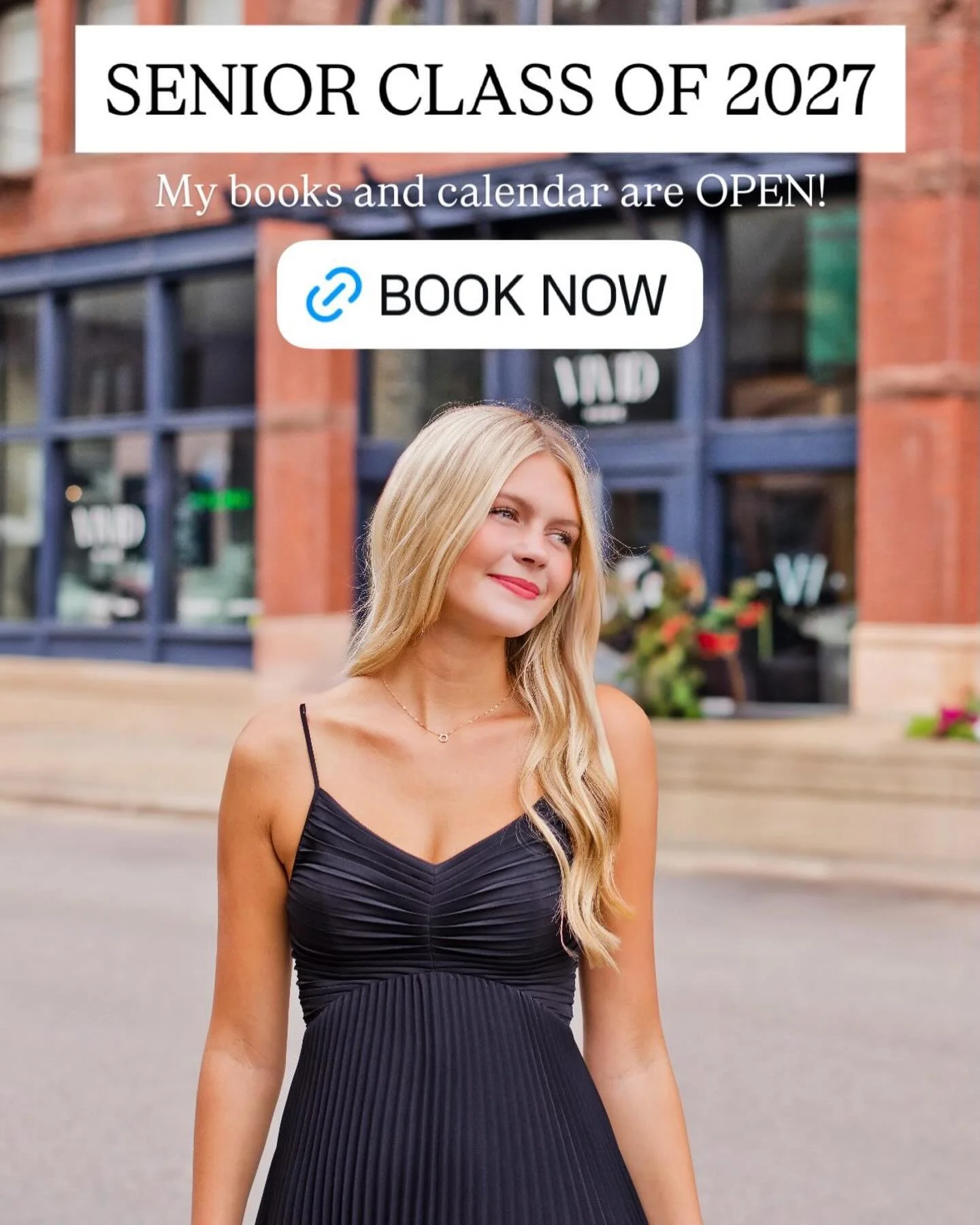 NOW BOOKING SENIOR CLASS OF 2027! Link in bio to book your senior portraits today!