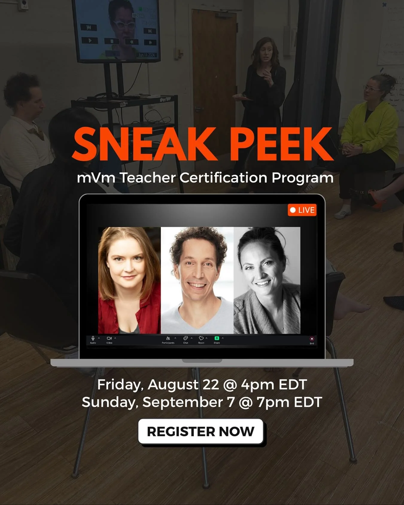 Join the Sneak Peek Live Session for the Miller Voice Method&reg; Teacher Certification Program!

Want to lead and teach in a way that feels alive, connected, and deeply human? Ready to harness your voice as a tool for change&mdash;in classrooms, stu