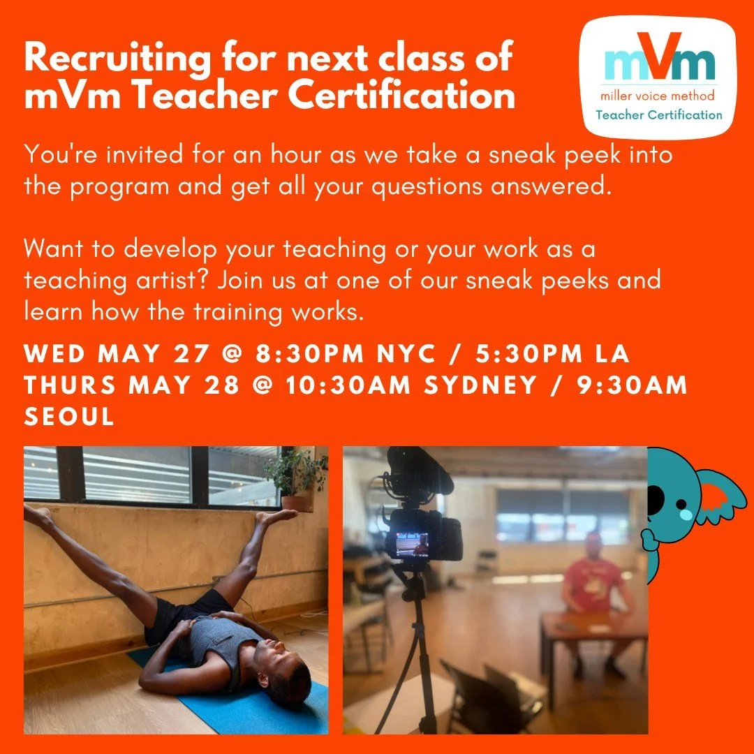 Another chance to learn about the mVm Teacher Certification program.

Hone and craft your unique teaching superpowers while meeting your clients and students where they are!

Chat about whether mVm Teacher Certification is a good fit for you in our S
