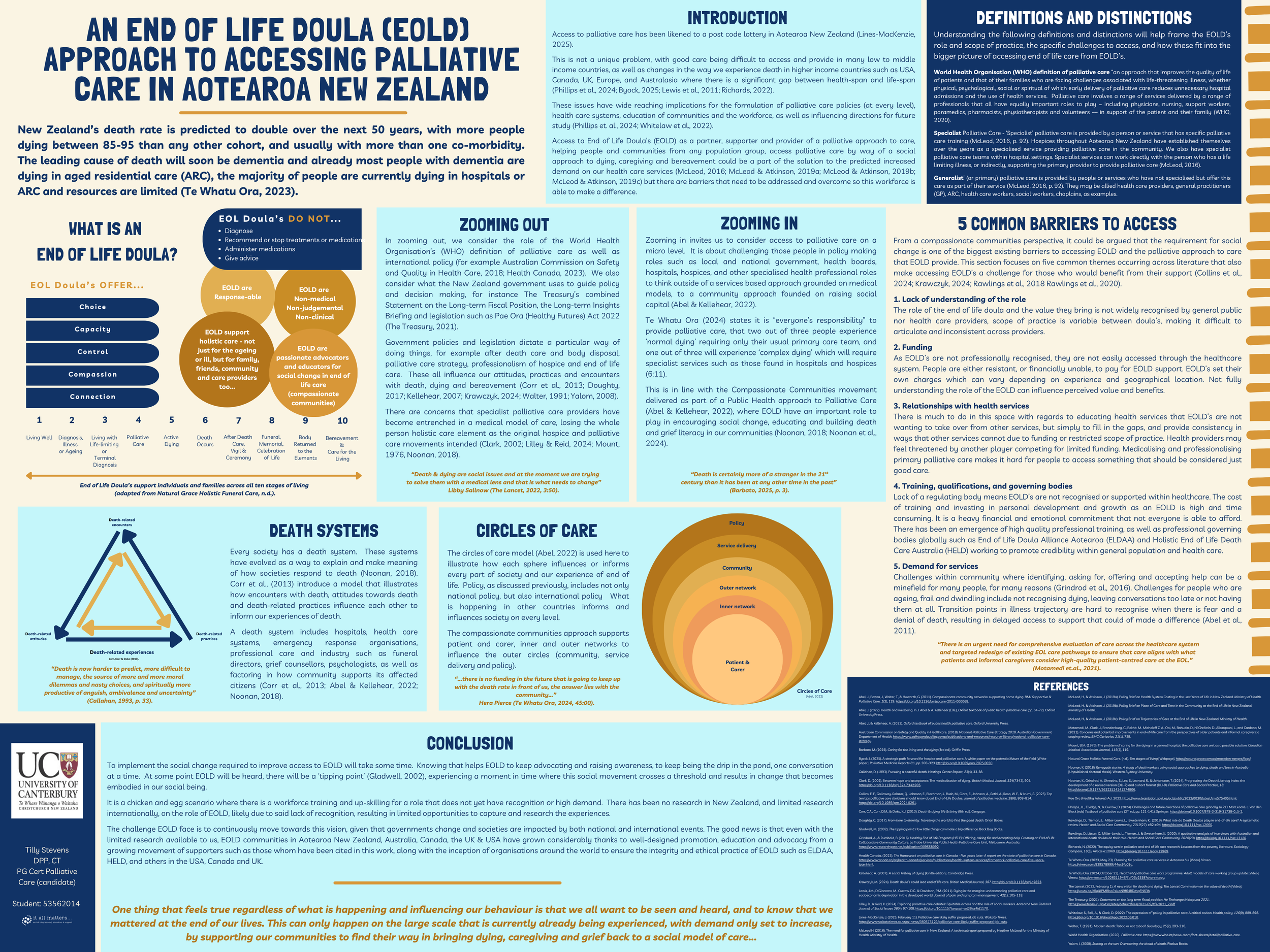 An End of Life Doula Approach to Accessing Palliative Care in Aotearoa New Zealand (Poster Presentation)