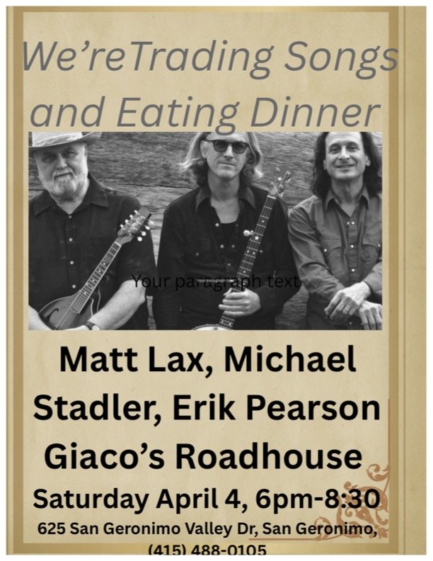 Matt Lax, Michael Stadler and Erik Peterson Trading Songs