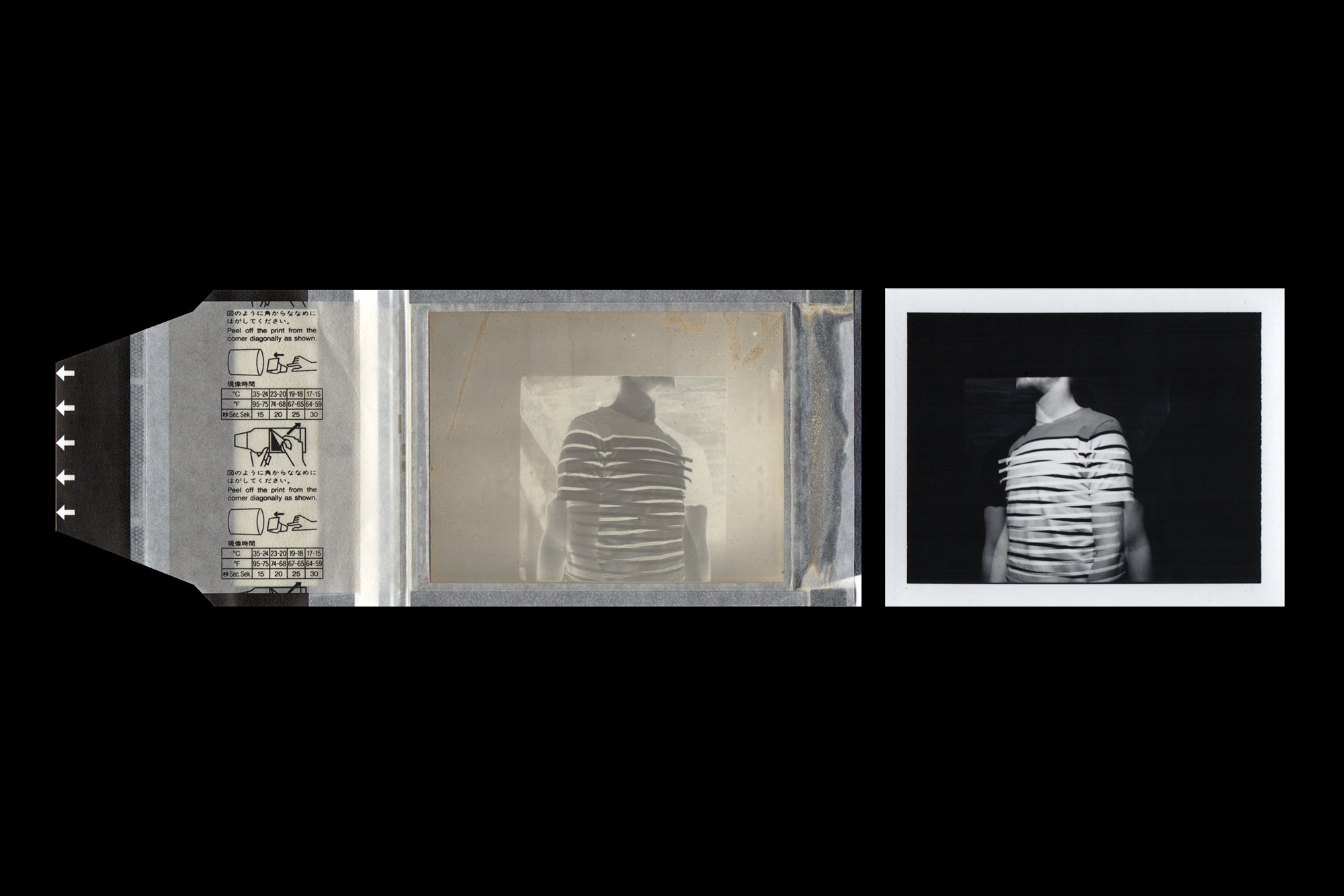 T. Bridge (Theo & Thom Bridge), 2013–2019. Polaroid and corresponding negative.