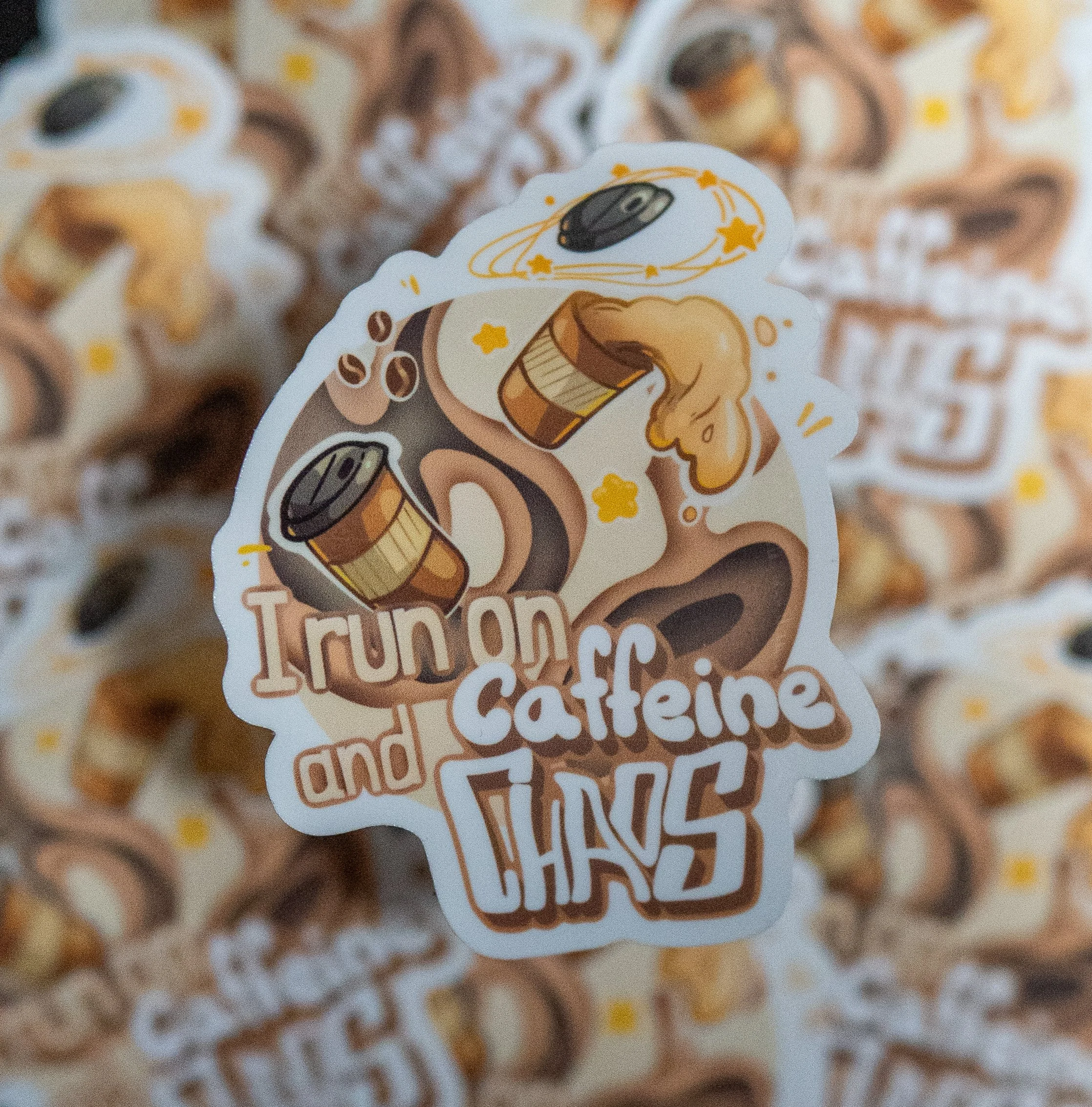 Caffeine and Chaos Sticker