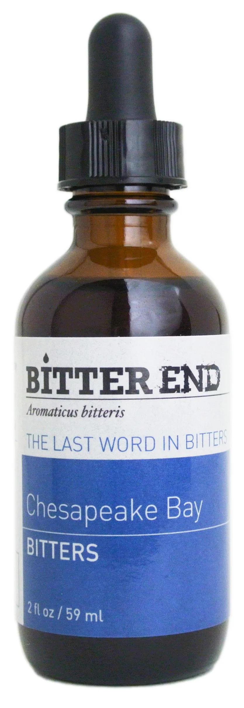 Bottle of Bitter End Chesapeake Bay bitters with dropper lid, 2 fl oz.