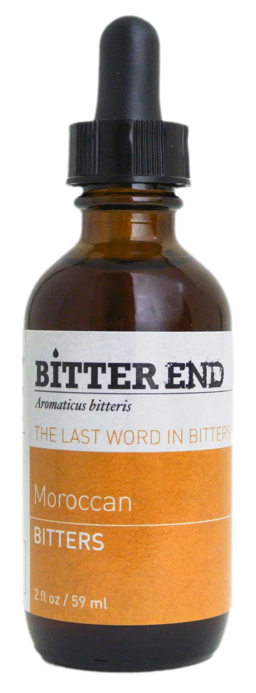 Bitter End Moroccan Bitters bottle with dropper cap, 2 fl oz/59 ml