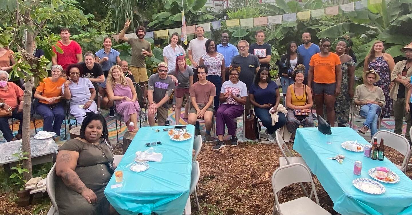 Thank you to @st.roch_neighborhood for a wonderful meeting and feast last night. We are so grateful for our neighborhood and New Orleans family. We are here to continue cultivating community🌱🍃🌿