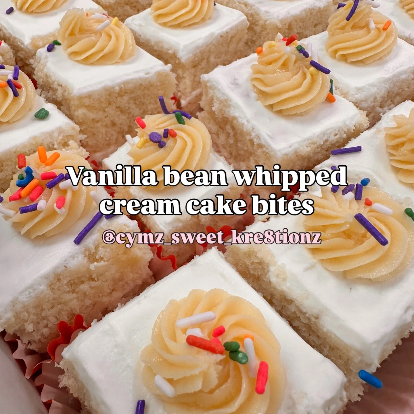 Our Vanilla Bean Whipped Cream Cake is made completely from scratch &mdash; soft, fluffy layers paired with our light and refreshing whipped cream that melts right into every bite, then that dollop of our LIQUID GOLD. 🤍✨

If you love a cake that isn