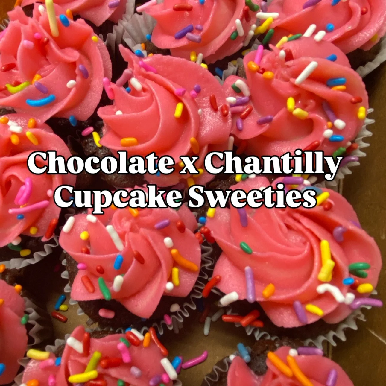 Pretty in pink &amp; sprinkled with joy 💕✨

These bite-sized beauties are loaded with rich chocolate goodness, topped with our signature smooth CHANTILLY, and finished with a pop of rainbow magic 🌈

Perfect for parties, sweet cravings, or just beca