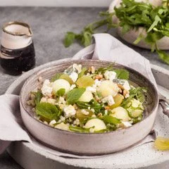 Couscous Salad With Beans &amp; Fresh Orange Juice Vinaigrette