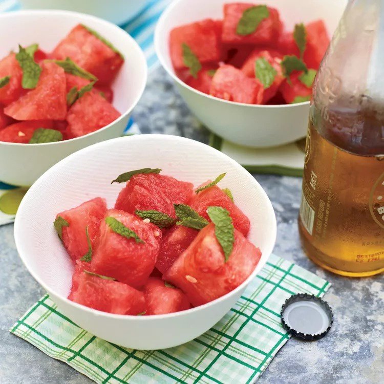 Watermelon Salad with Lime and Mint