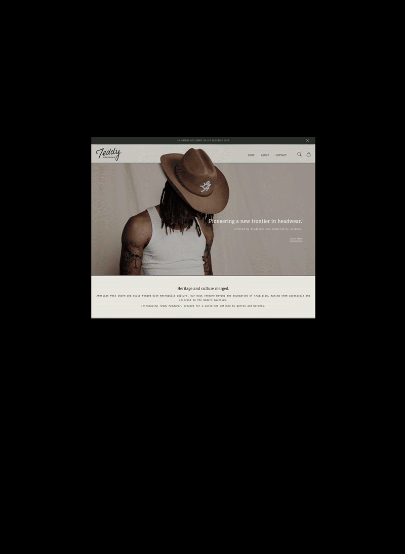 Teddy Headwear by Ryan McGrath, founder of creative agency BTS Group or Behind The Scenes Group located in Jupiter, Florida and Los Angeles, CA Western Streetwear hat company and fashion brand.
