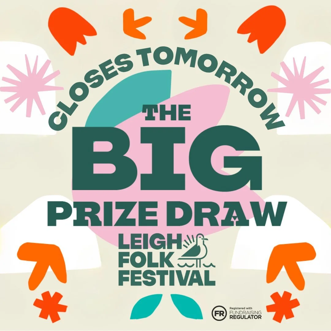 🚨 ONE DAY TO GO! 🎉 The Leigh Folk Festival Big Prize Draw closes TOMORROW &mdash; and you do not want to miss out!

🎁 With over 20 prizes from businesses and supporters this is your moment to support the UK&rsquo;s biggest free folk festival and s