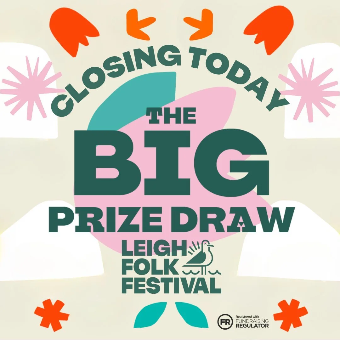 🎉 It&rsquo;s the FINAL DAY to enter the Leigh Folk festival prize draw! Don&rsquo;t miss your chance to win one of over 20 prizes donated by Businesses and Supporters &mdash;entries close at Midnight tonight!

Click on the Link in our Bio now.