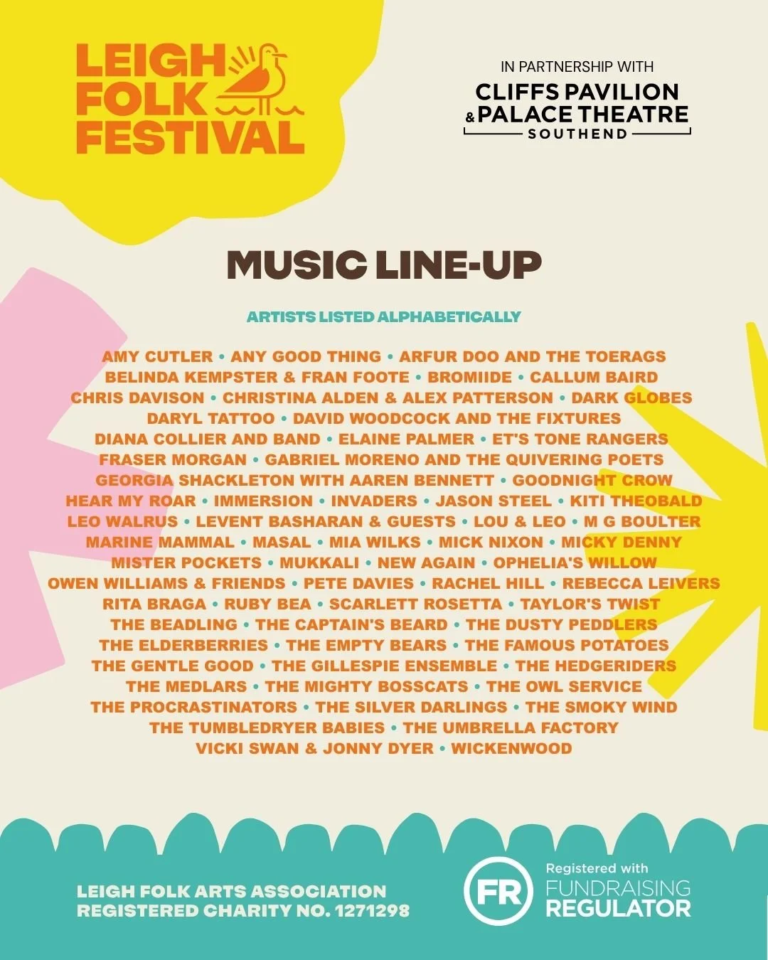 🎶 The music line-up for #LeighFolkFestival2026 has officially dropped!!!
🎸✨🎤

📍 Leigh Library Gardens, Leigh-on-Sea
📅 25&ndash;28 June 2026

Sun, sound, and seriously good energy incoming&hellip;
This is your sign to clear the weekend ☀️✨

Visit