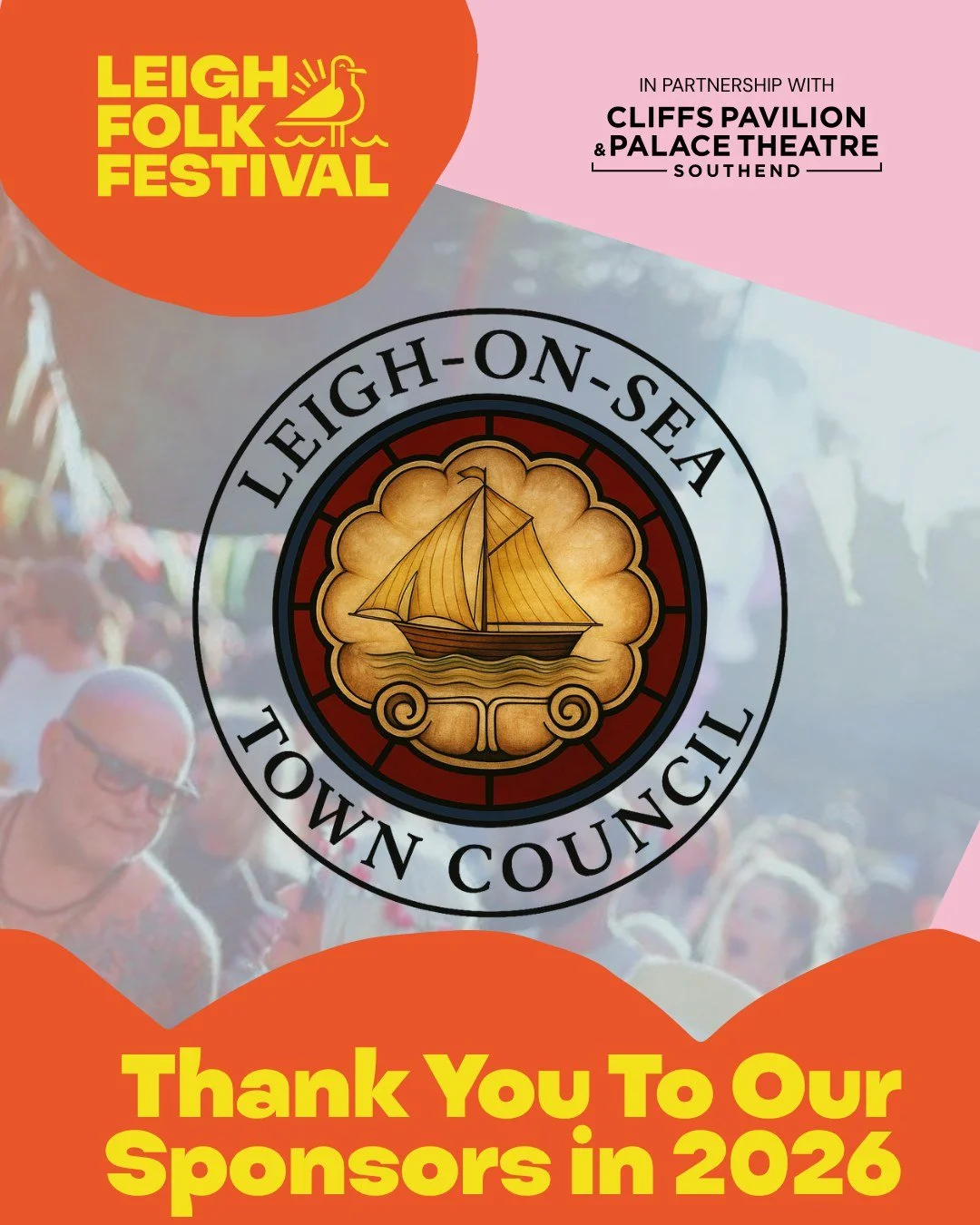 Community is at the absolute heart of everything we do at Leigh Folk Festival, and 𝗟𝗘𝗜𝗚𝗛-𝗢𝗡-𝗦𝗘𝗔 𝗧𝗢𝗪𝗡 𝗖𝗢𝗨𝗡𝗖𝗜𝗟 are vital in helping us keep that tradition alive. We are incredibly grateful for their generous support in 2026.
 
Thei